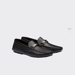 Saffiano leather loafers